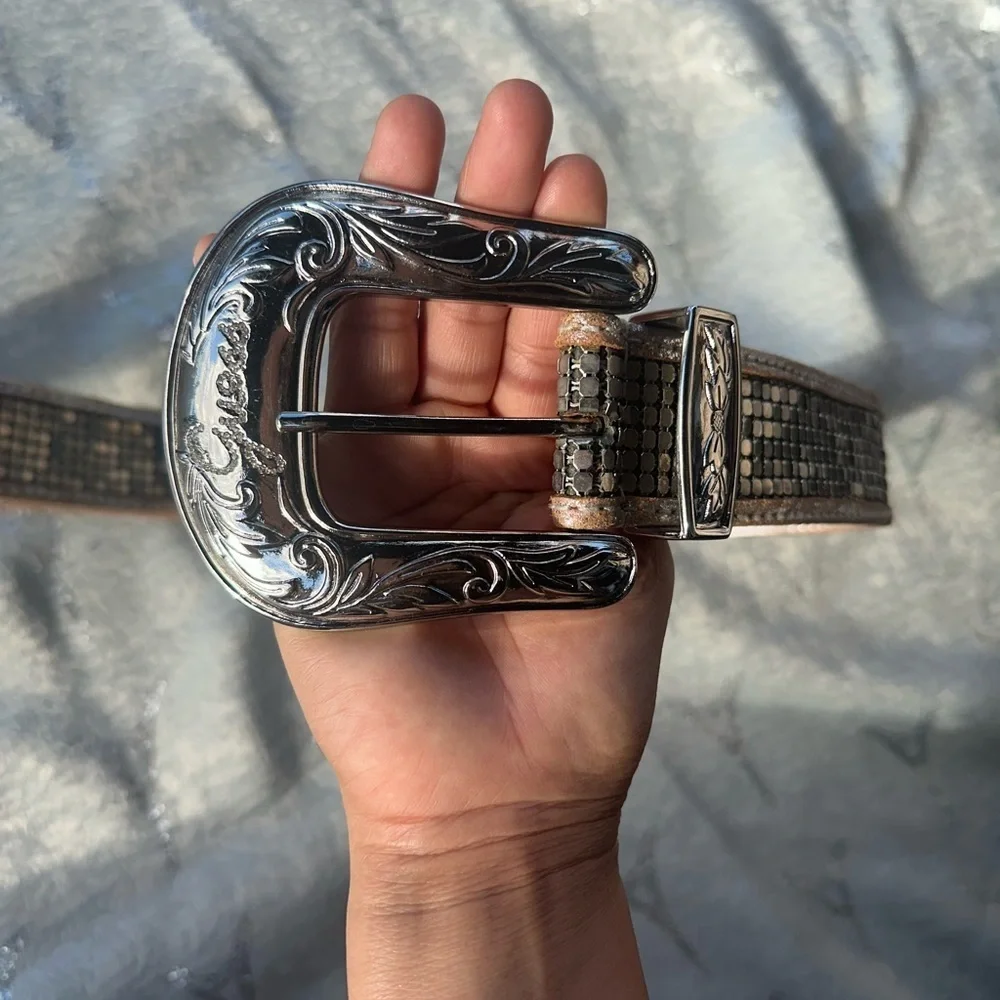 Women Silver Belt guess medium
